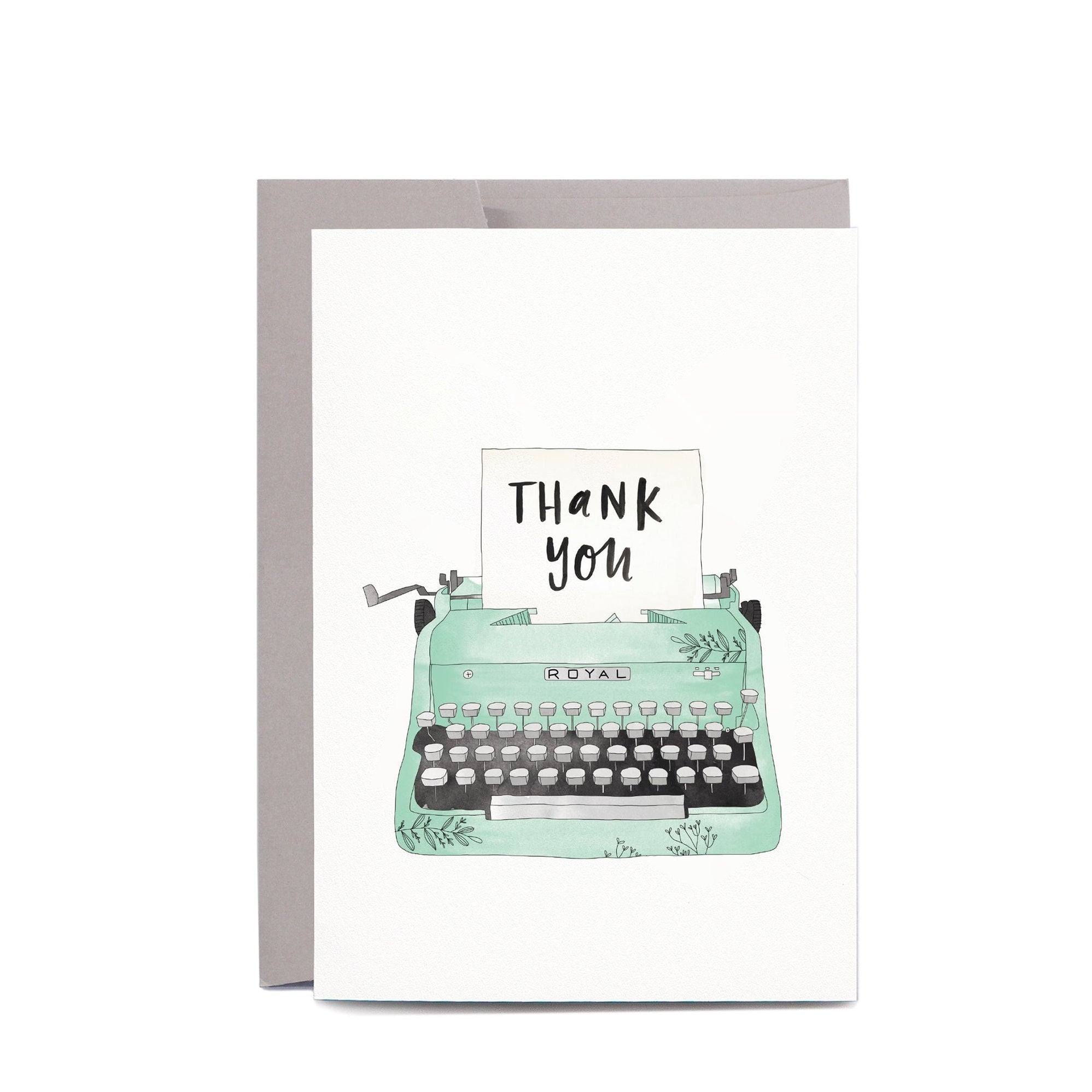 Thank You Typewriter Greeting Card – In The Daylight