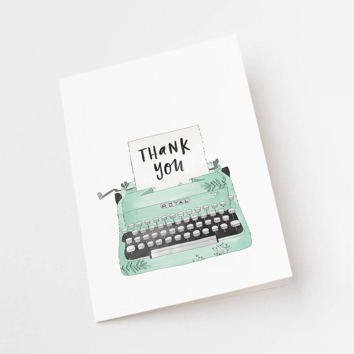 Thank You Typewriter Greeting Card – In The Daylight