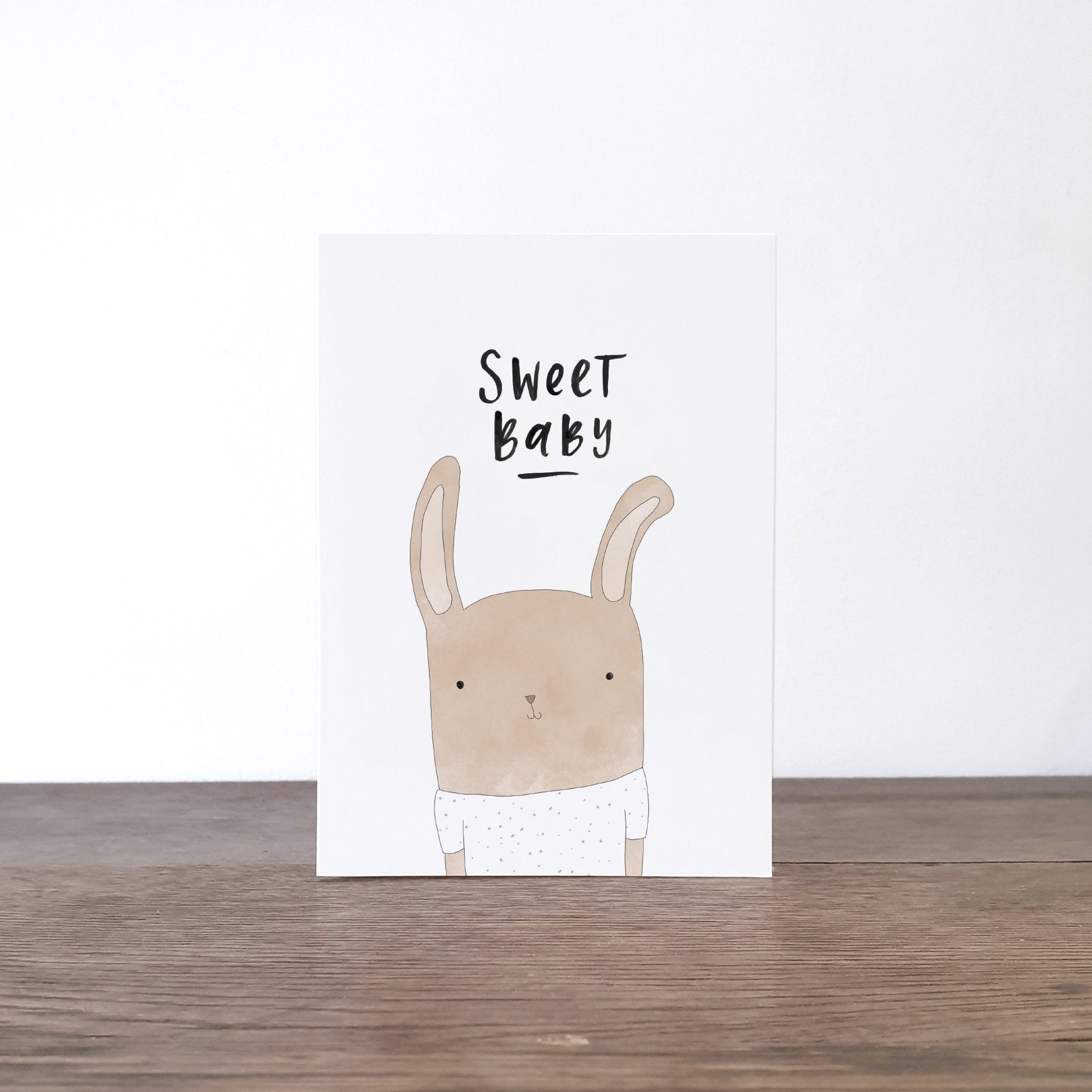 Sweet Baby Rabbit Greeting Card – In The Daylight